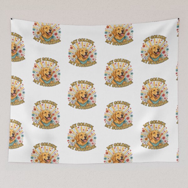 Item preview, My Golden, My Sunshine – Floral Golden Retriever designed and sold by NinaCreator.