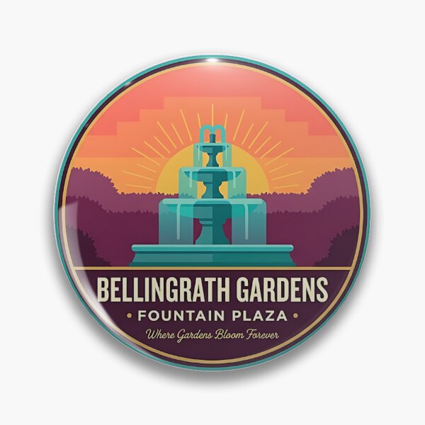 Item preview, Bellingrath Gardens Fountain Plaza Circle Badge Sticker designed and sold by DetourDgn.