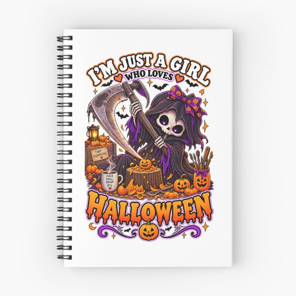 Item preview, ⭐ CRYPT OR TREAT COLLECTION - GRIM REAPER IN COSTUME CARVING SMALL PUMPKINS - GIRL designed and sold by WheelieGdArt.