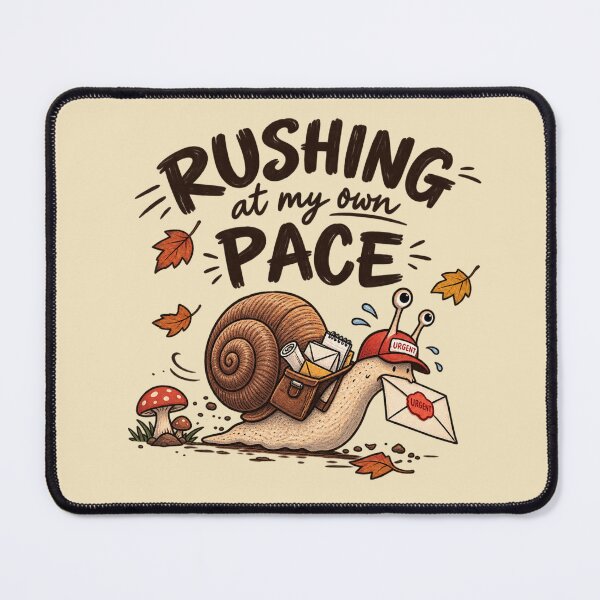 Item preview, Rushing at My Own Pace Funny Snail Design designed and sold by wearlytee.