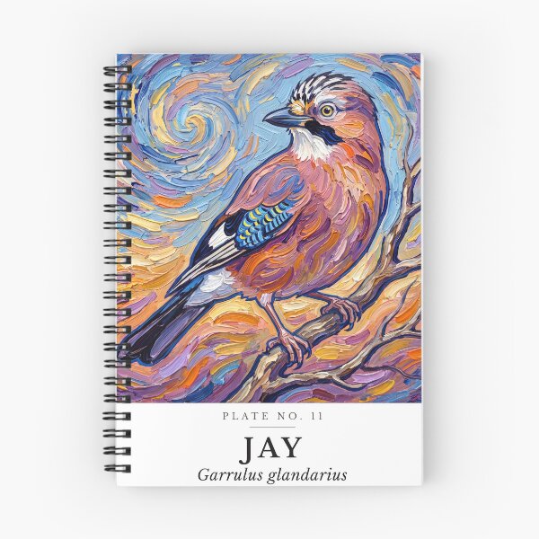 Item preview, Jay Impasto Bird Painting - Post-Impressionist Art designed and sold by SavannahMerch.