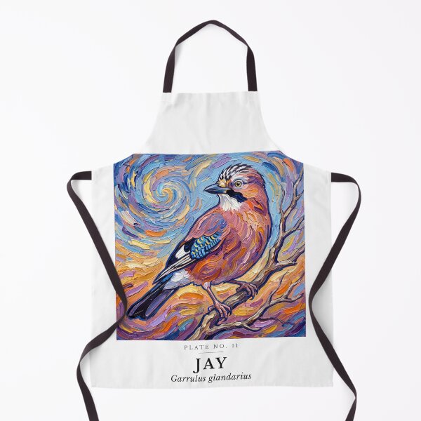 Item preview, Jay Impasto Bird Painting - Post-Impressionist Art designed and sold by SavannahMerch.