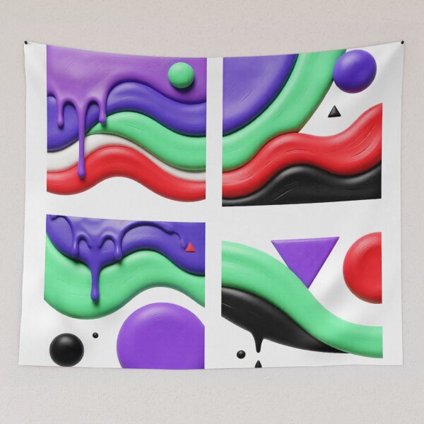 Artikelvorschau, Flüssige Dimensionen C farbenfrohes geometrisches abstraktes Design entworfen und verkauft von SmashingDeals.