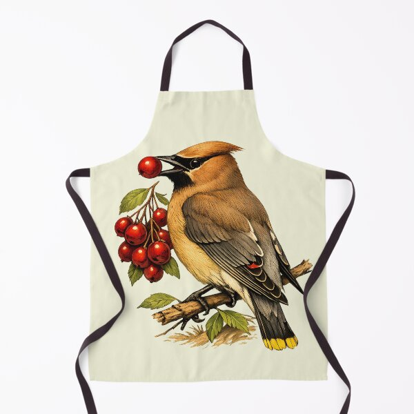 Item preview, American waxwing with berries designed and sold by Daily Quirk.