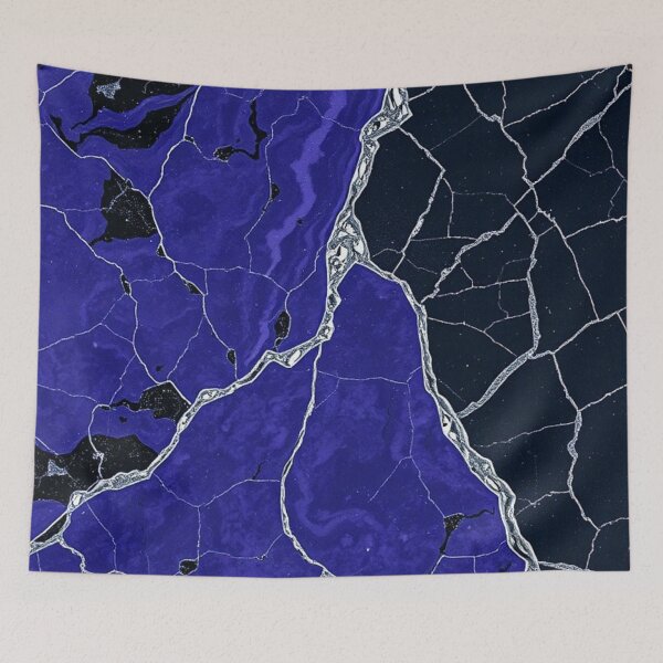 Item preview, Cobalt Navy Crackle Marble Field designed and sold by IntelliMindDesigns.