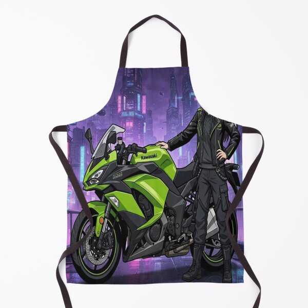 Item preview, Anime Girl & Green Sportbike – Urban Style designed and sold by JMAVILA ART.