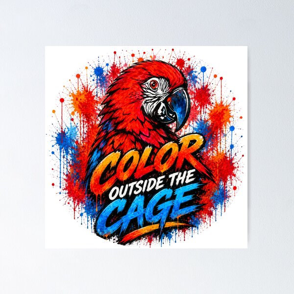 Item preview, Made to Stand Out – Bold Macaw Street Art Design designed and sold by SidneiSampaioStudio.