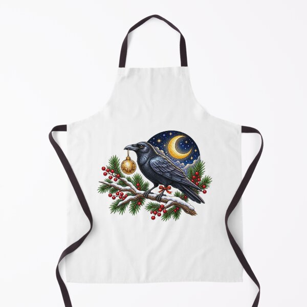 Item preview, Christmas Raven Winter Crow Moon Snow Holiday Gothic Bird designed and sold by MrDev.