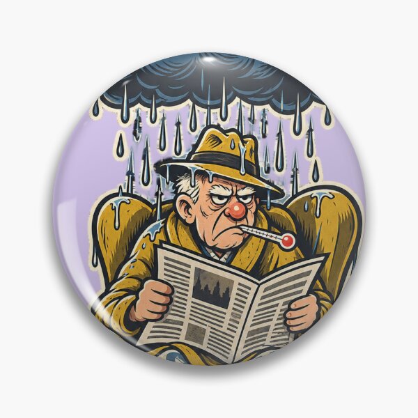 Item preview, Under the Weather – Sick Day & Rainy Cloud Funny Vintage Art designed and sold by SVox.