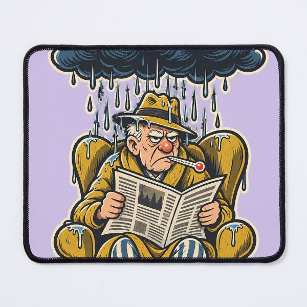 Item preview, Under the Weather – Sick Day & Rainy Cloud Funny Vintage Art designed and sold by SVox.