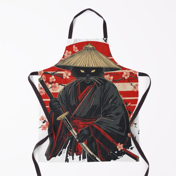 Item preview, Japanese Samurai Black Cat Ronin Aesthetic designed and sold by muhammadkhafidh.