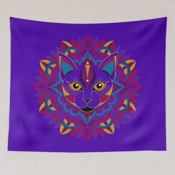Item preview, Mystical Cat Mandala Sacred Geometry designed and sold by Paolo-Bandal.