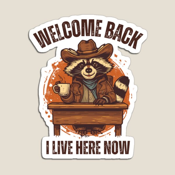 Item preview, Welcome Back Teacher Shirt, Funny Raccoon I Live Here Now Tee, Classroom Humor T-Shirt, Back to School Gift designed and sold by cutemap.