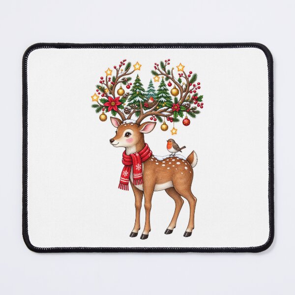 Item preview, Christmas Reindeer Winter Deer Holiday Forest Snow Scandinavian designed and sold by MrDev.