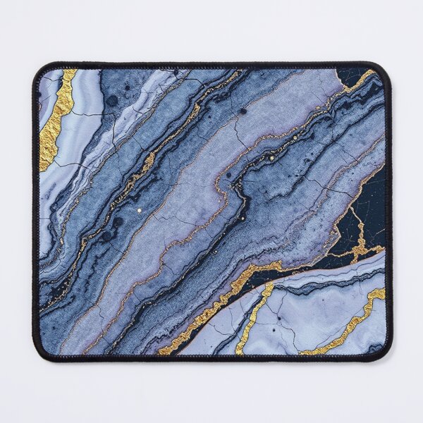 Item preview, Blue Banded Agate Gold Veins designed and sold by IntelliMindDesigns.
