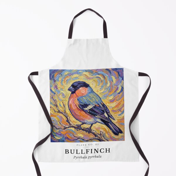 Item preview, Bullfinch Impasto Bird Painting - Post-Impressionist Art designed and sold by SavannahMerch.