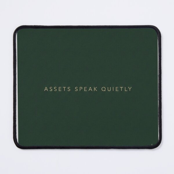 Item preview, Assets Speak Quietly | Minimalist Wealth Typography Poster designed and sold by Zaramodo.