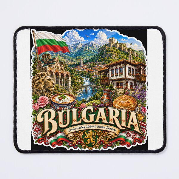 Item preview, Bulgaria Travel Sticker | Sofia Monastery Lion Emblem Rose & Folk Art designed and sold by alexcorporation.