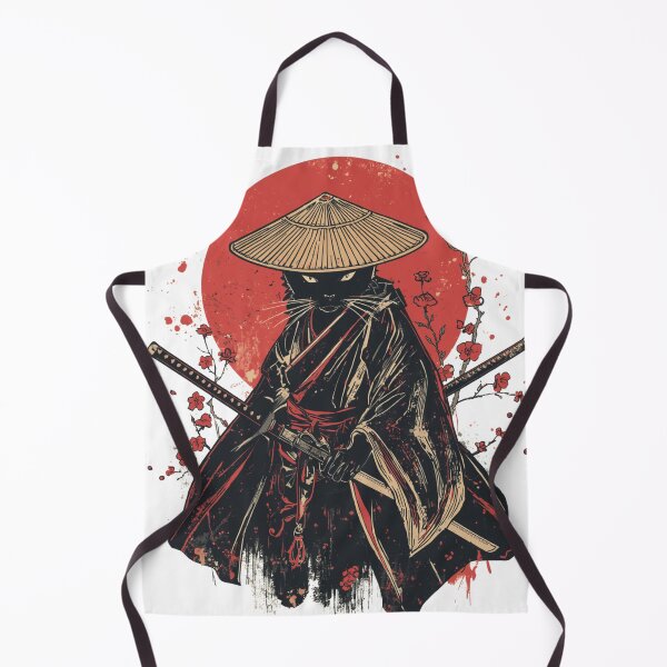 Item preview, Dual Katana Black Cat Samurai Japanese Warrior designed and sold by muhammadkhafidh.