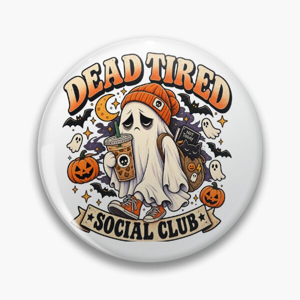 Item preview, Dead Tired Social Club Ghost Halloween Coffee designed and sold by Selina2020.