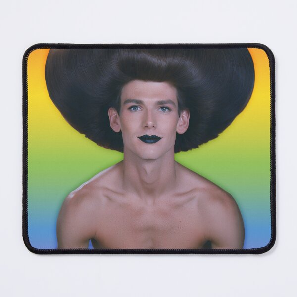 Item preview, Rainbow Glamour - Campy Heart Hair Male Portrait designed and sold by gayishdesign.