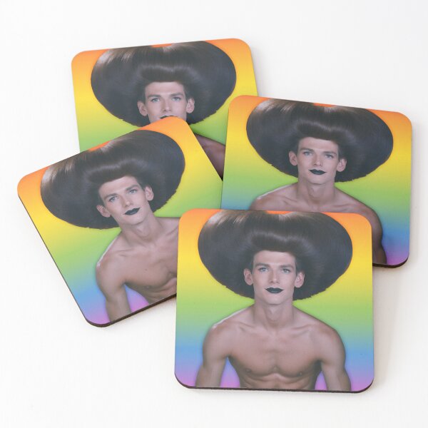 Item preview, Rainbow Glamour - Campy Heart Hair Male Portrait designed and sold by gayishdesign.