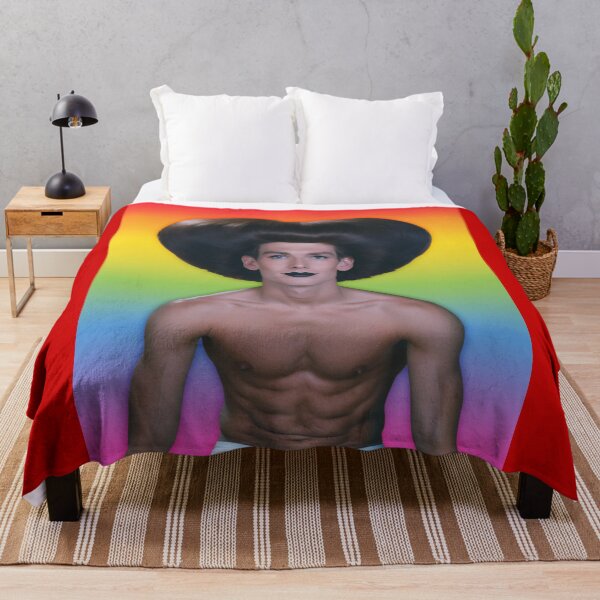 Item preview, Rainbow Glamour - Campy Heart Hair Male Portrait designed and sold by gayishdesign.