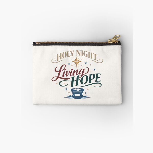 Item preview, Holy Night Living Hope Christmas Typography  designed and sold by stylishdzign.