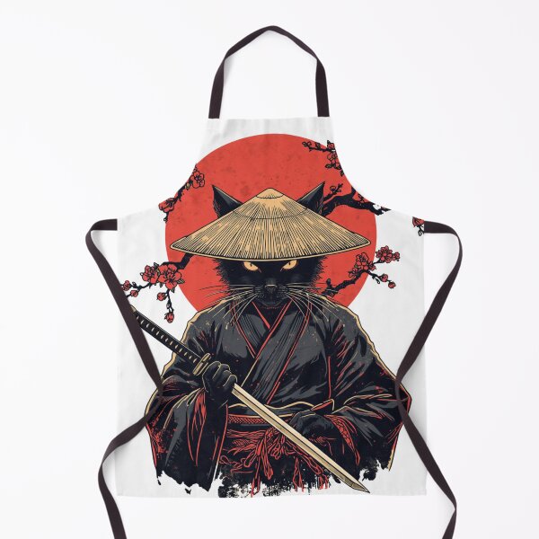 Item preview, Samurai Cat Warrior Japanese Sakura Sun Design designed and sold by muhammadkhafidh.