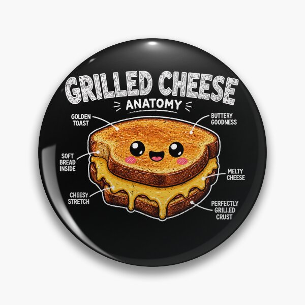 Item preview, Grilled Cheese Anatomy with Cute Character Design designed and sold by rafaeltto.