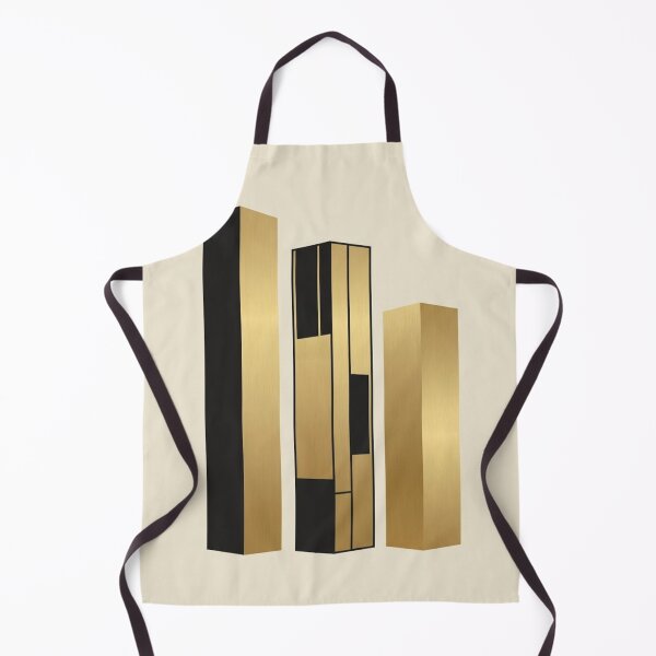 Item preview, Vertical Column Study | Minimalist Black and Gold Geometric Art designed and sold by Zaramodo.