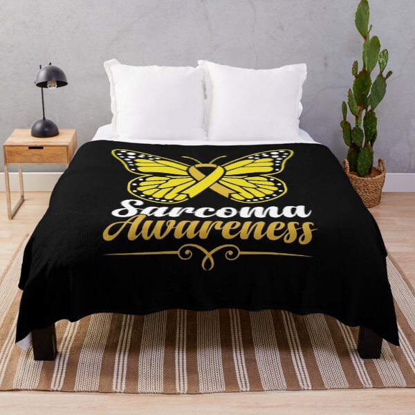 Item preview, Sarcoma Awareness Yellow Ribbon Butterfly Cancer Support Survivor Fighter designed and sold by w66aboo.
