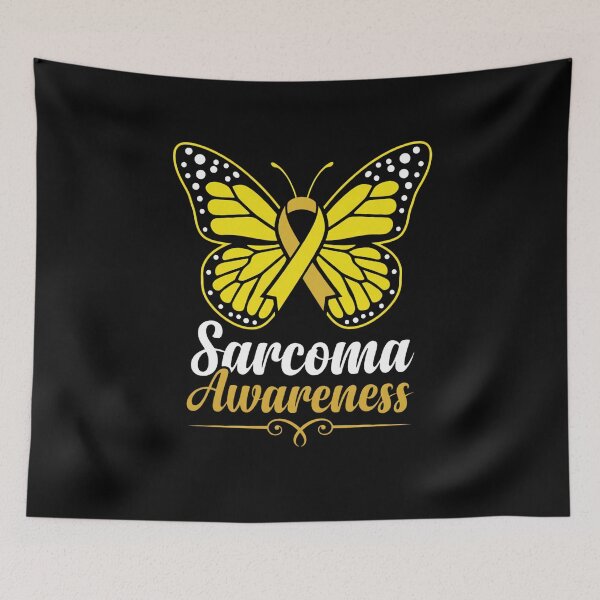 Item preview, Sarcoma Awareness Yellow Ribbon Butterfly Cancer Support Survivor Fighter designed and sold by w66aboo.