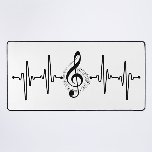 Item preview, A music note at the centre with heartbeat lines on both sides, symbolizing a passion for music, rhythm, and the beat of life. designed and sold by StyxIND.