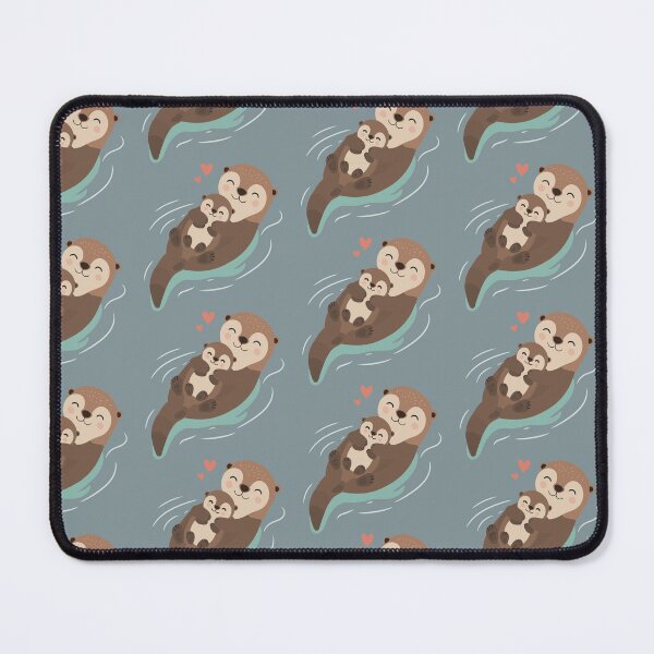 Item preview, Cute otter family pattern designed and sold by qualalistudio.