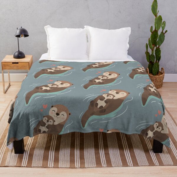 Item preview, Cute otter family pattern designed and sold by qualalistudio.