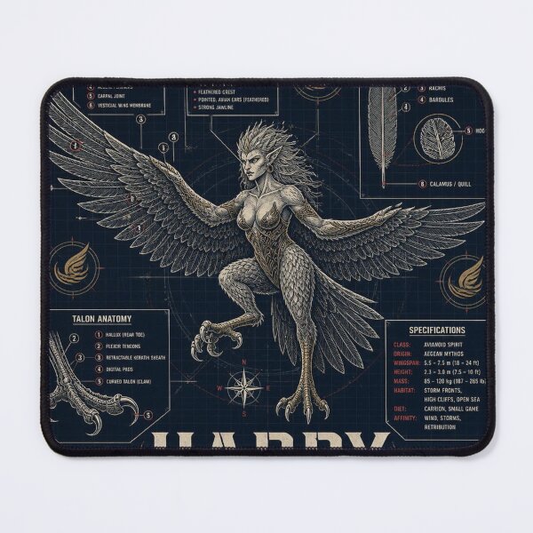 Item preview, Harpy Blueprint Art designed and sold by SunnyDesign82.