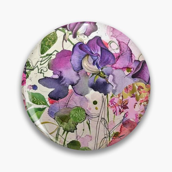 Item preview, Abstract Purple Wildflower Watercolor, Vintage Feel designed and sold by Vintage-Lady65.