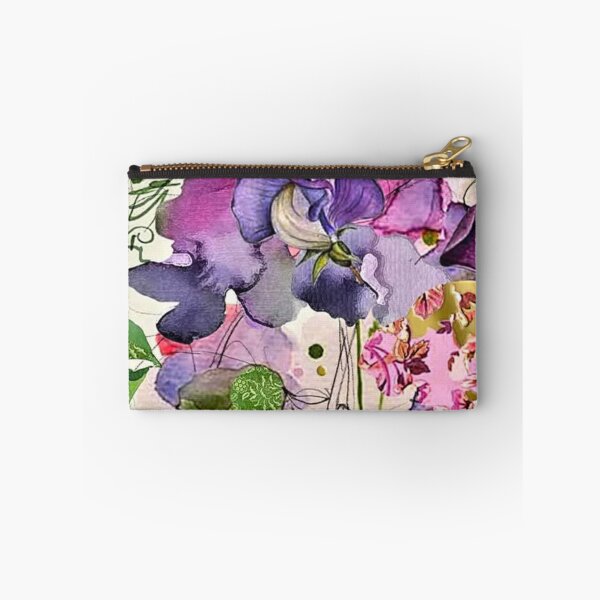 Artikelvorschau, Abstrakte Aquarellmalerei mit lila Wildblumen, Vintage-Flair entworfen und verkauft von Vintage-Lady65.