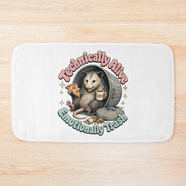 Item preview, Funny Opossum Technically Alive Emotionally Trash Retro T-Shirt designed and sold by BeardWave.