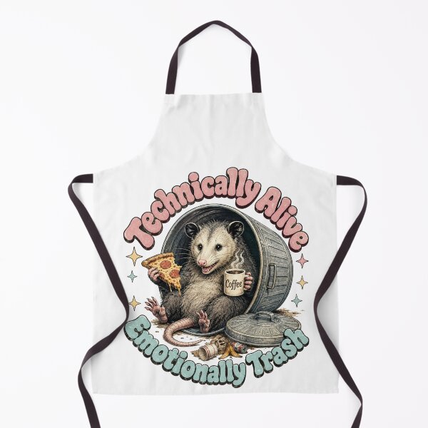 Item preview, Funny Opossum Technically Alive Emotionally Trash Retro T-Shirt designed and sold by BeardWave.