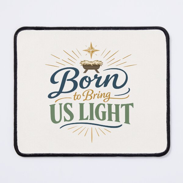 Item preview, Born to Bring Us Light Christmas Typography designed and sold by stylishdzign.