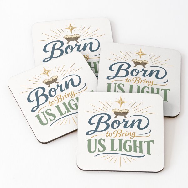 Item preview, Born to Bring Us Light Christmas Typography  designed and sold by stylishdzign.