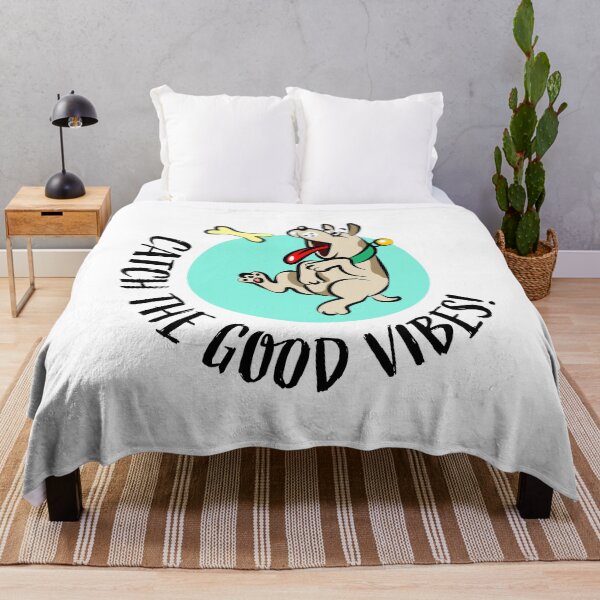 Item preview, Catch the Good Vibes Funny Dog designed and sold by Ekaterina Biserova.