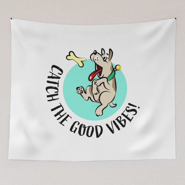 Item preview, Catch the Good Vibes Funny Dog designed and sold by Ekaterina  Biserova.