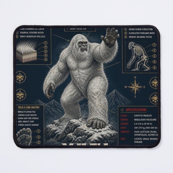 Item preview, Yeti Blueprint Art designed and sold by SunnyDesign82.