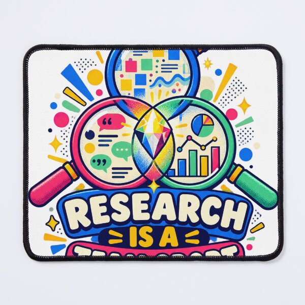 Item preview, Research Is a Team Sport UX designed and sold by Shope Buzz.