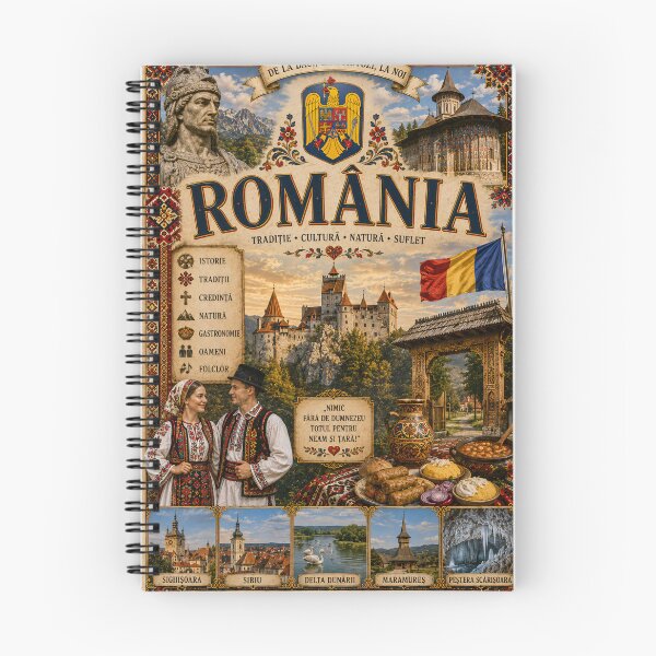 Item preview, Romania Travel Poster | Bran Castle Transylvania Sighisoara & Folk Art designed and sold by alexcorporation.
