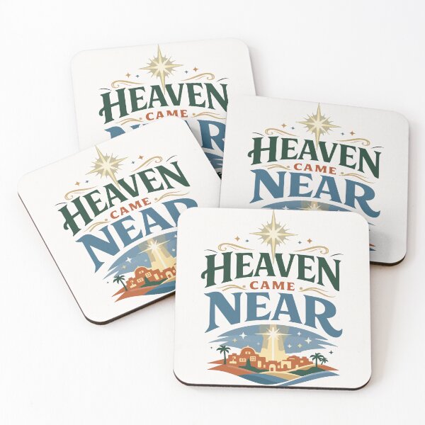 Item preview, Heaven Came Near Christmas Typography  designed and sold by stylishdzign.