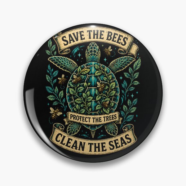 Item preview, Save the Bees and Clean the Seas Turtle Design designed and sold by rafaeltto.